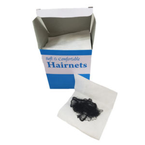 Chef Revival Black "22" Poly Hairnet - 144/pack